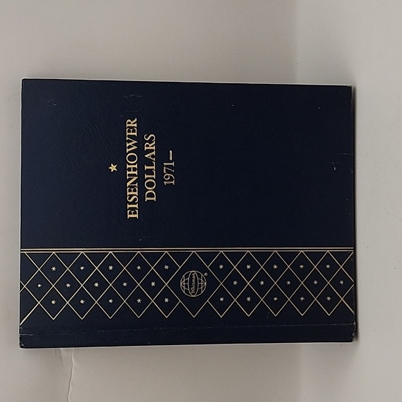 1972 Whitman Bookshelf Album Eisenhower Dollar 1971- Partially Filled - Picture 1 of 12